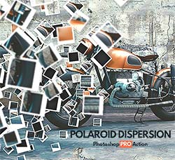 极品PS动作－相片分散(含PDF图文教程)：Polaroid Dispersion Photoshop Action